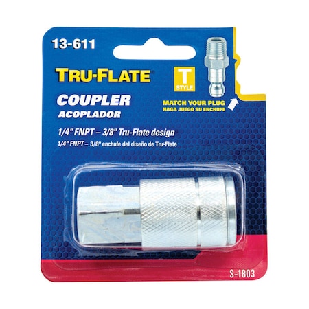 Tru-Flate Tru-Flate Brass Quick Change Coupler 1/4 in. Female 1 pc 13611